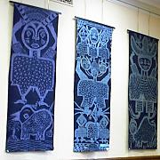 Batik wall-hangings by Kikelomo Oladepo